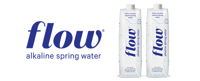 Flow logo next to products