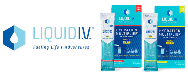 Liquid IV logo next to products