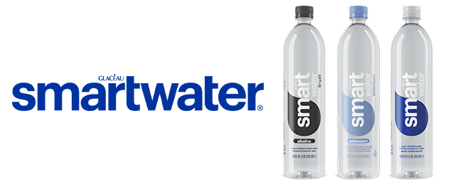 smart water logo next to products