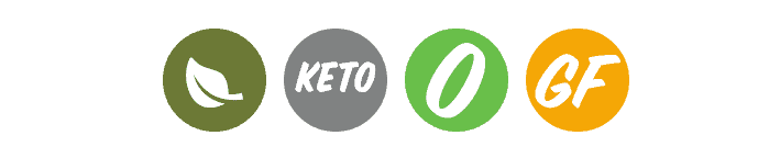 Plant-based, keto, organic & gluten-free icons