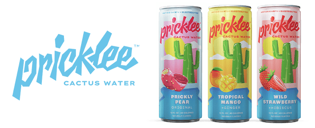 Pricklee Beverages logo and variety