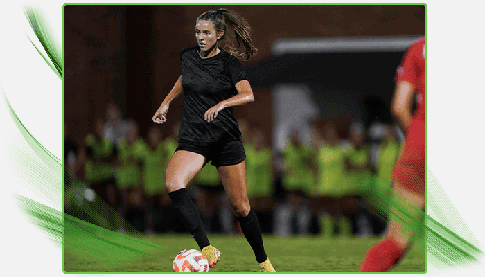 Hanna playing soccer