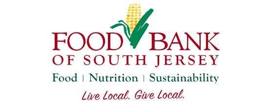 Food bank of south jersey logo. Food, nutrition, sustainability. Live local. Give local.