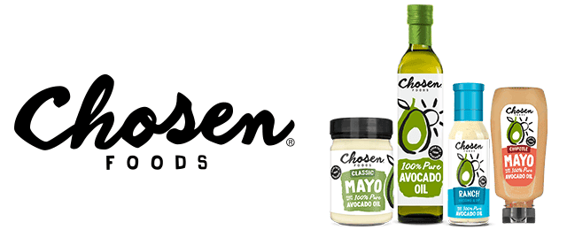 Chosen Foods logo next to products
