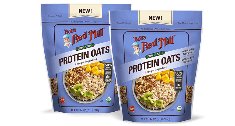 Bob's Red Mill Organic Protein Oats packages