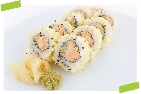 plated sushi