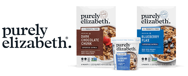 purely Elizabeth logo and product varieties