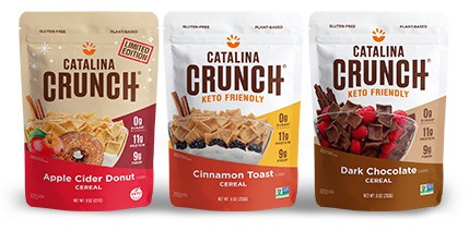 catalina crunch keto friendly logo next to product