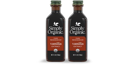 Simply Organic logo next to product
