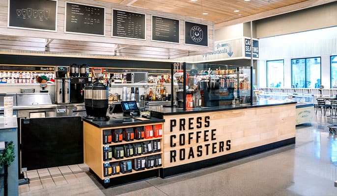 Press Coffee Roasters Kiosk in Sprouts Store