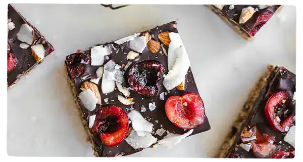 chocolate cherry oat bars
