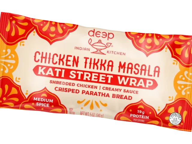 Deep Indian Kitchen Chicken Tikka Masala Kati Street Wrap packaging