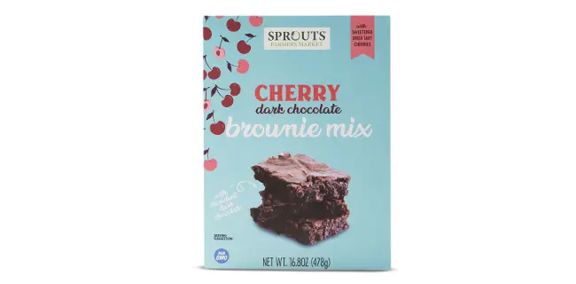 cherry chocolate brownie mix box