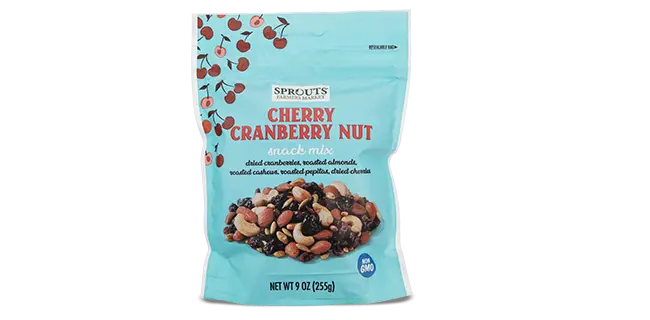 Bag of Sprouts Cherry Cranberry Nut snack mix