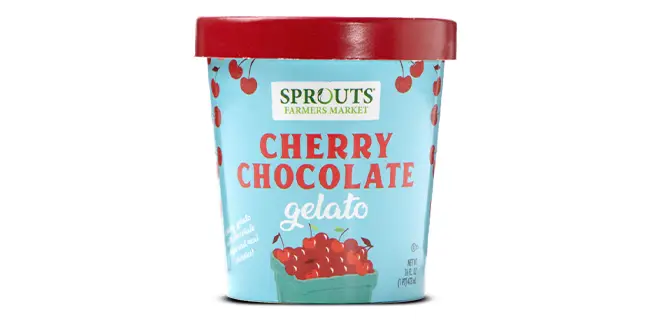 Sprouts cherry chocolate gelato tub