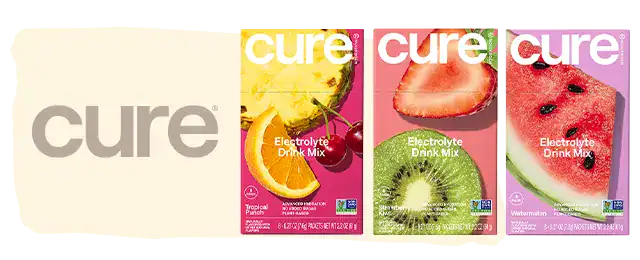 Cure logo next to product variety
