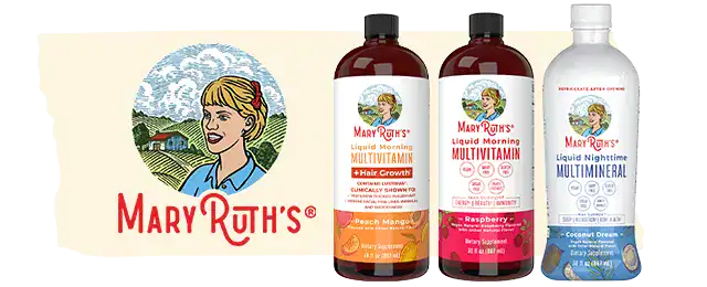 Mary Ruths logo next to product variety