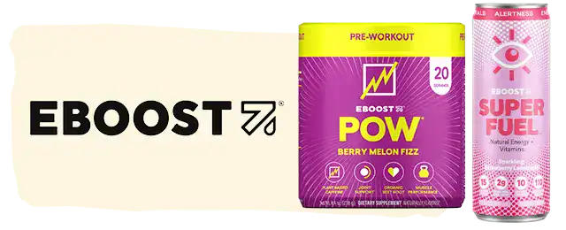 EBOOST logo next to product variety