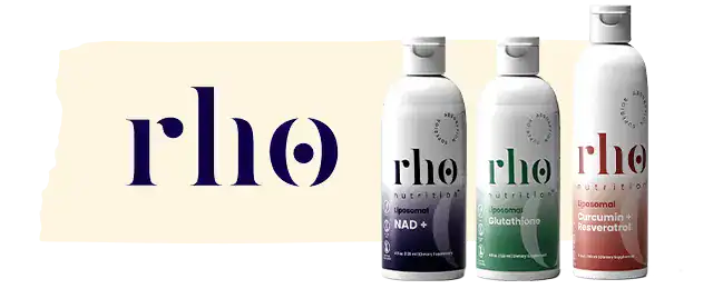 Rho logo next to products