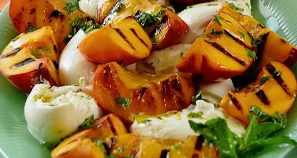 Grilled Peach & Burrata Salad