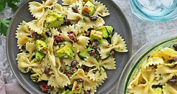Grilled Avocado Sun-dried Tomato Pasta