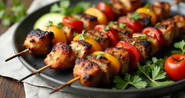 Garlic Herb Chicken Kabobs