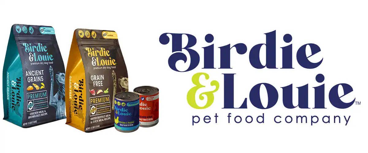 Birdie and Louie logo surrounded by product