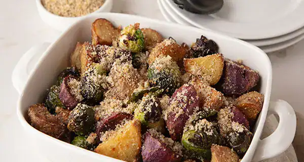 Crispy Potatoes & Brussel Sprouts