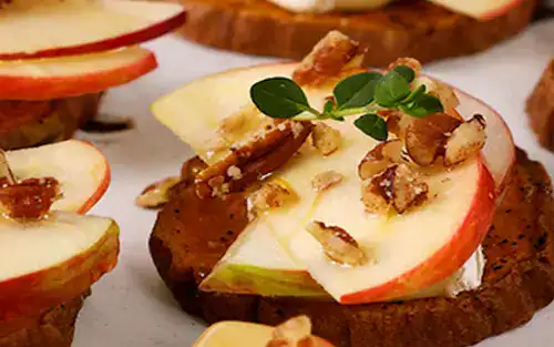 Sweet Potato, Brie & Apple Crostini