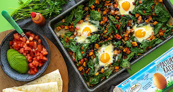 Loaded Sheet Pan Breakfast Burritos