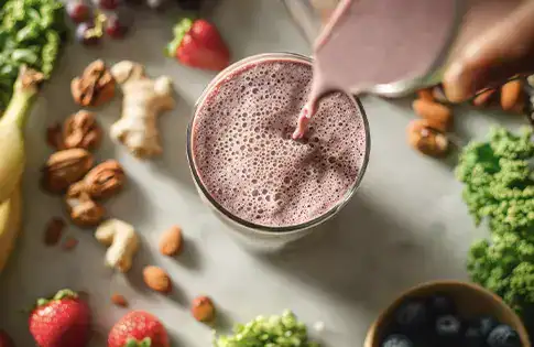 smoothie being poured
