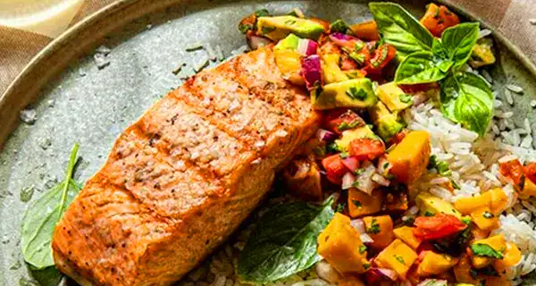 Meal of the Week: Grilled Salmon with Avocado Mango Salsa