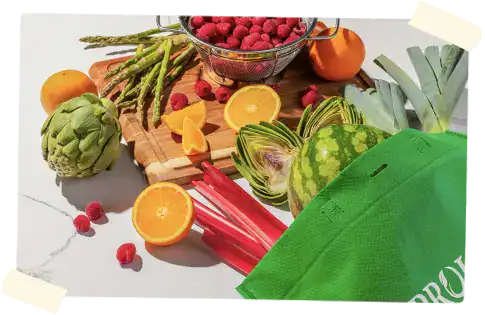 produce spilling from a bag