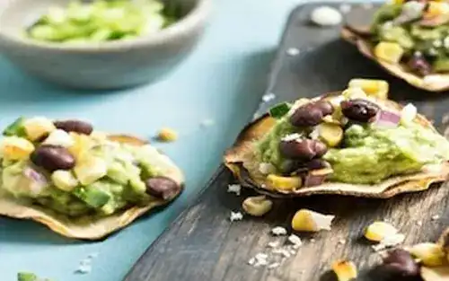 Grilled Corn and Guacamole Tostadas
