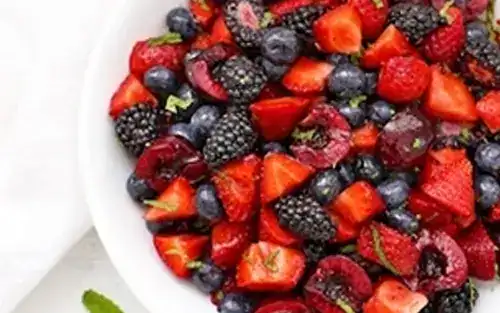 Juicy Cherry Berry Fruit Salad