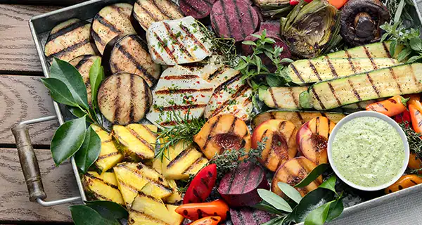 Grilled Peak Season Summer Produce Board