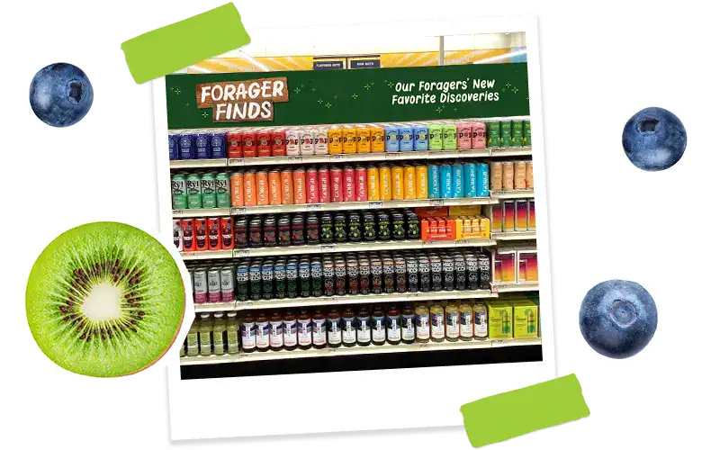 sprouts forager finds stand in store