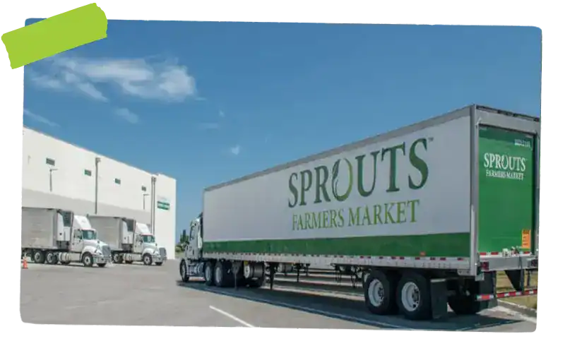 Distribution Center with Trucks