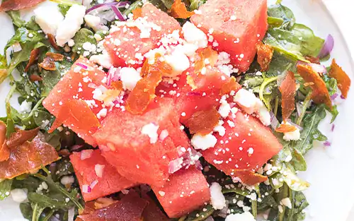 Watermelon Feta & Prosciutto Salad