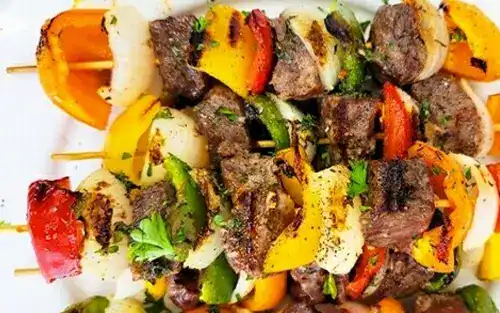 Grass-Fed Steak and Veggie Kebabs