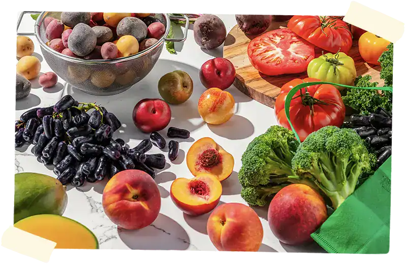 produce spilling from a bag